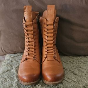 Miz Mooz Leather Gore-Lace Boots - Lizza